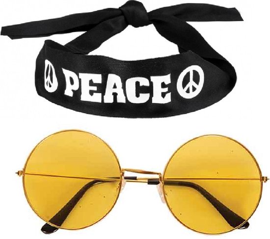 Lunettes rondes déguisement hippie