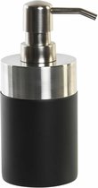Pompe/distributeur de savon - noir - classique - polyrésine - 9 x 17 cm