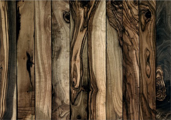 Foto: Fotobehangkoning behang vliesbehang fotobehang olijfhout planken van hout 150 x 105 cm