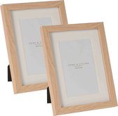 Home & Styling Houten fotolijsten - 2 st - geschikt voor een foto van 10 x 15 cm