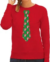 Bellatio Decorations stropdas Kersttrui/kerst sweater kestman met bier - rood - dames XXL
