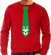 Bellatio Decorations stropdas Kersttrui/kerst sweater rendier - heren M