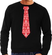 Bellatio Decorations stropdas Kersttrui/kerst sweater kerstpatroon - heren XXL