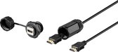 Renkforce RF-3770958 HDMI Aansluitkabel [1x HDMI-stekker - 1x HDMI-bus] Zwart Waterdicht 1.00 m
