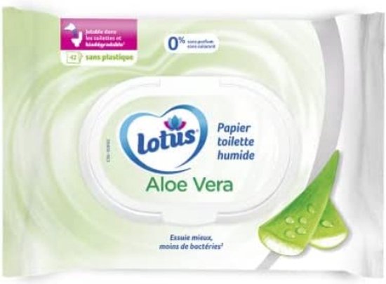 Flightmode - Papier toilette humide Lotus Natural Aloe, sans colorants ...