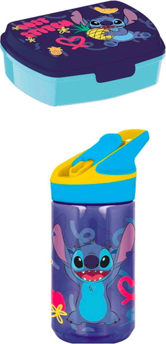 Lilo en Stitch brooddoos + drinkfles - 480 ml