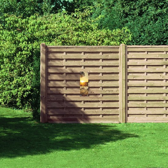 WallClassics - Poster Jardin - Le Soleil Disparaît Derrière les Arbres - 20x60 cm Photo sur Poster Jardin (décoration murale pour l'extérieur et l'intérieur)