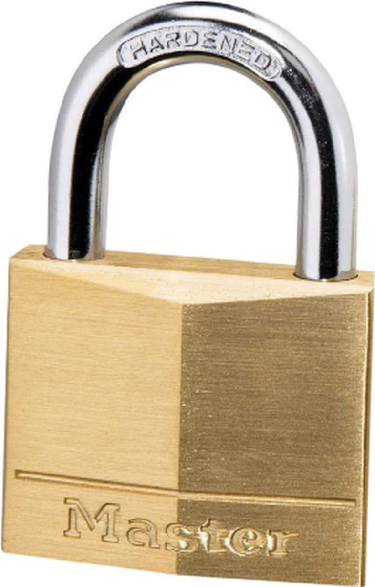 Flightmode - Master Lock 140EURD hangslot met messing sleutel, volwassen uniseks, goud (standaard), 6 x 4 x 1,3 cm