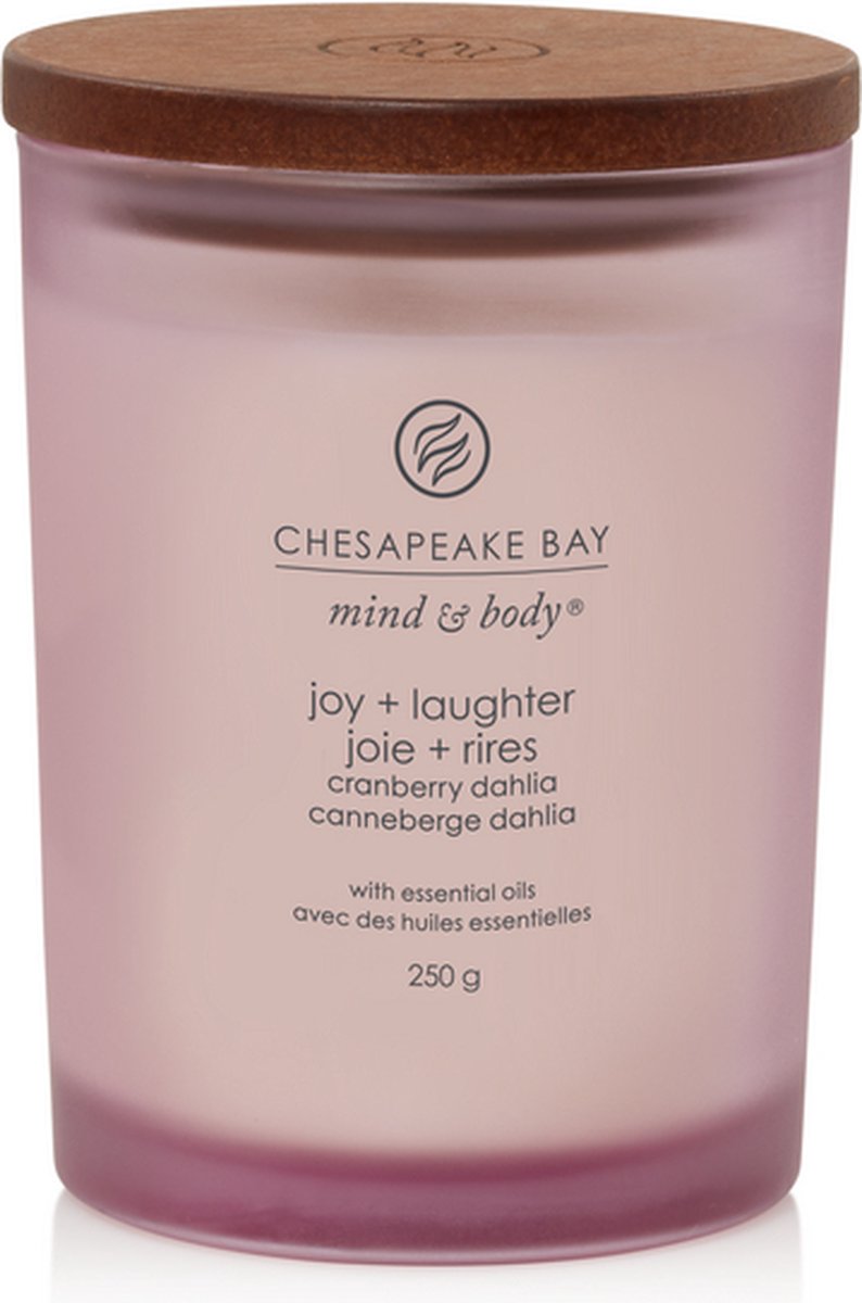 Chesapeake Bay Joy & Laughter - Cranberry Dahlia - Medium Geurkaars - 60 branduren