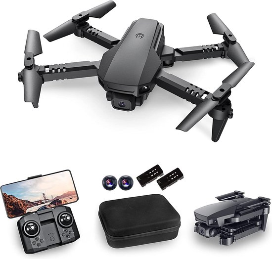 F89 Drone met 4K Camera - Drone met Camera voor Buiten/Binnen - Mini Drone - Drone voor Kinderen/Volwassenen - 60 Minuten Vliegen - Inclusief Opbergtas