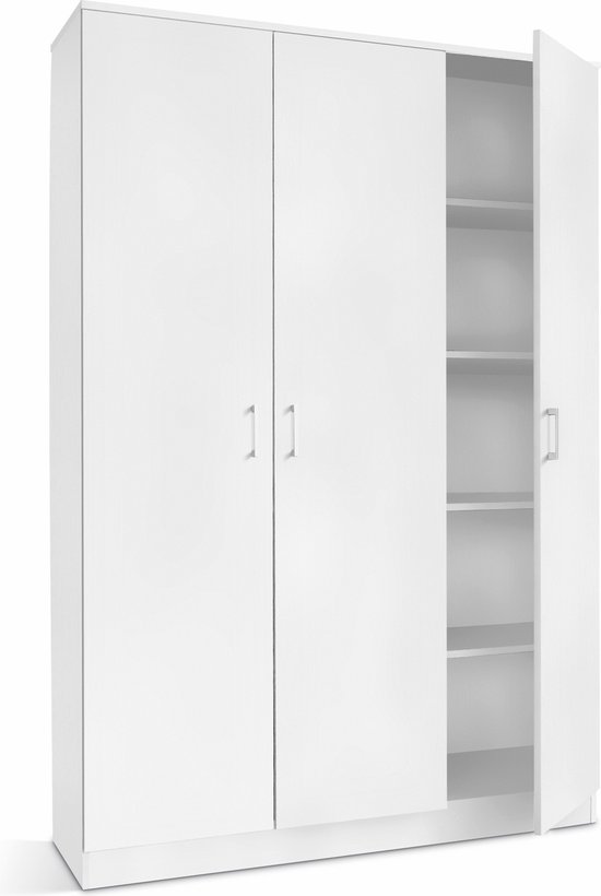 3 deurs linnenkast EDEN 120cm wit | bol.com