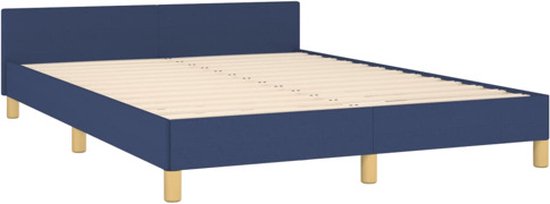 vidaXL - Bedframe - zonder - matras - stof - blauw - 140x200 - cm