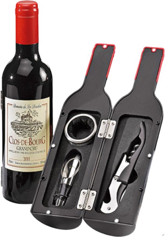 Ensemble d'accessoires pour le Vin dans une bouteille de vin - Cadeau pour  le vin 