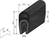 VRR - U-profiel - Klemprofiel rubber met kraal- randbescherming 1-2 mm 012 - Per 5 meter