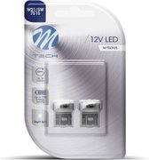 T20 W21/5W set | autoverlichting LED 2 stuks | 9-SMD daglichtwit - double beam | 12V DC
