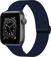 Bandje Geschikt Voor Apple Watch Bandje 42/44/45 mm Nylon Polsband Met Gesp - Horloge Bandje Geschikt Voor Apple Watch 1-8 / SE - 42/44/45 mm Bandje Stof - Donkerblauw