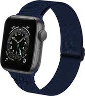 Horloge Bandje Geschikt voor Apple Watch 42/44/45 mm Bandje Nylon Polsband - Stoffen Bandje Geschikt voor Apple Watch 1-8 / SE (42/44/45 mm) Bandje - Donkerblauw