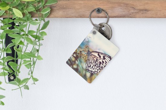 Porte-clés - Papillon - Fleurs - Printemps - Cadeaux - Plastique