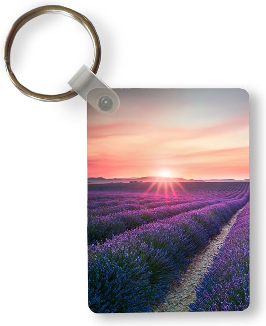 Porte-clés - Lavande - Violet - Fleurs - Ciel - Distribution de cadeaux - Plastique