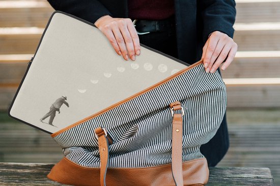 Housse pour ordinateur portable - Lune - Homme - Vintage - Housse pour ordinateur portable - Ordinateur portable - 15 6 pouces