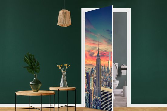 Deursticker New York - Manhattan - Empire State Building - 80x205 cm - Deurposter