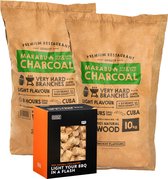 Bol.com 2 zakken houtskool Marabu Smokin' Flavours + 1 zak aanmaakwokkels aanbieding