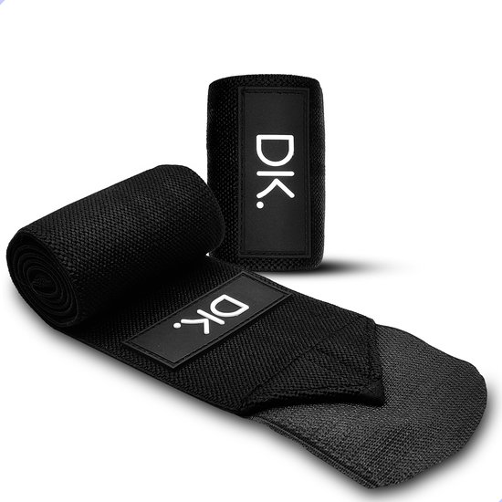 DK.® Wrist Wraps voor Fitness & Crossfit - Polsbanden voor Krachttraining - Polsbrace - Polsbandage - 2 stuks - Zwart