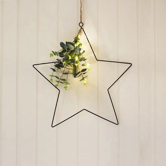 COM-FOUR® lichtster in 3D met LED-verlichting om op te hangen, stevige