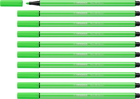 Stabilo 10 Pen 68 Fluor Groen 68/033