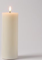Luxe LED kaars - Crème LED Candle 7,5 x 20 cm - net een echte kaars! Deluxe Homeart