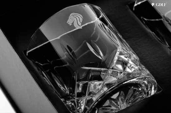 GDLF® Kristal Whiskey Glazen Set Vintage in Luxe Geschenkdoos - Made in Italy - Whiskey Set - Hoogwaardig Loodvrij Kristal - Kristallen Glazen Incl. Certificaat - Whisky Glazen - Peaky Blinders - Kado Man - Cadeau Voor Man - GDLF®