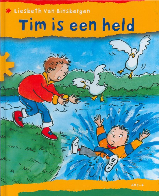 Cover van het boek 'Tim is een held' van Liesbeth van Binsbergen