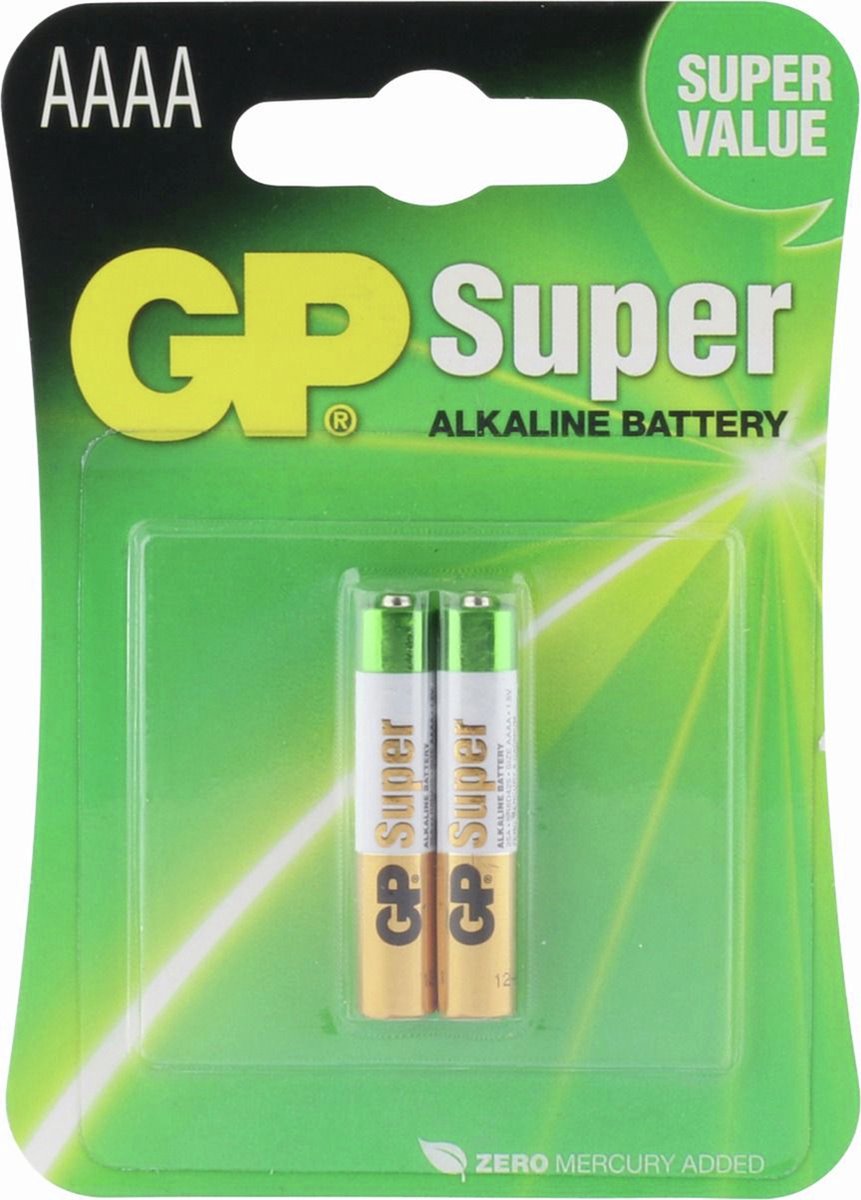 GP Super Alkaline AAAA batterijen - 2 stuks