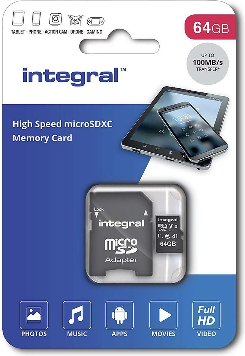 Integral Micro-sdxc V10 100mb/s 64gb