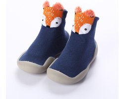 Baby-Slofje soksloffen vos voor baby's - blauw