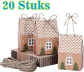 LIXIN Cadeaudoos - 20 Stuks - 7x5x10.5cm - Geschenkdoosje - feestelijk Cadeaudoos - Kerstdoos - Kerstverpakking - Cadeauverpakking - Opvouwbaar Cadeaudoos - Verjaardag - Gift Boxes
