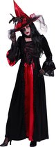 Halloween jurk Feronia zwart-rood met hoed