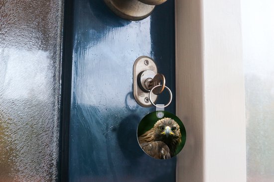 Porte-clés - Aigle - Marron - Oiseau de proie - Plastique - Rond