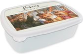 Broodtrommel Wit - Lunchbox - Brooddoos - Kunst - Rubens - Martyrdom of St Thomas - 18x12x6 cm - Volwassenen