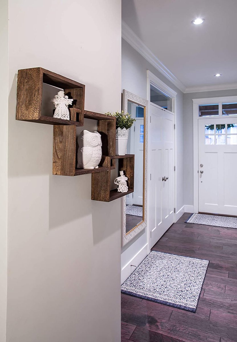 MoonTree Rustiek zwevend plank, 140 cm x 15 cm x 3,8 cm