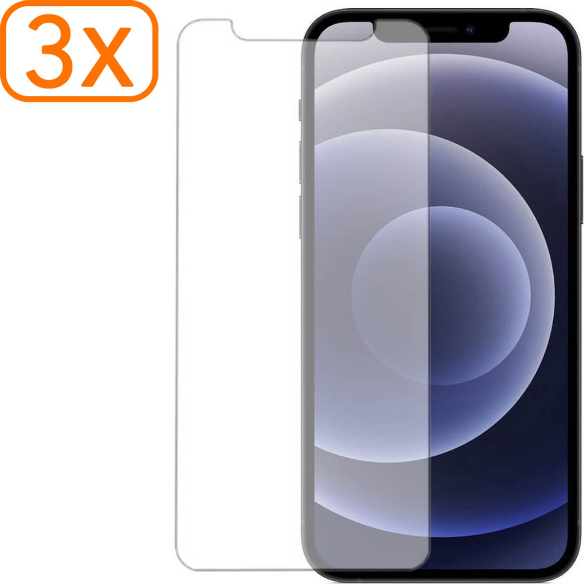 iPhone 12 - Screenprotector - Notch Ultra Clear Edition - 3 stuks