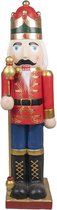 Figurine Casse-Noisette 120 cm Rouge Blauw Plastique Décoration de Noël Accessoires de vêtements pour bébé Déco Décoration de Noël pour Intérieur