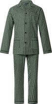 Heren pyjama flanel van Gentlemen aangeruwd groen 9442 58