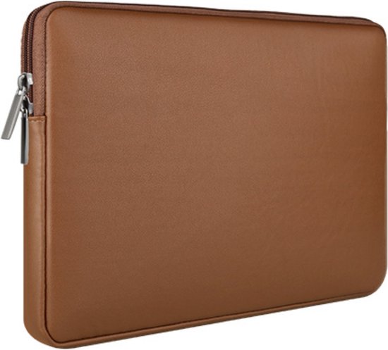 Luxe Laptophoes Bruin - PU Lederen Sleeve - 13 Inch - Bescherming Cover - Laptop Hoes - Premium Kwaliteit - Luxe en zachte binnen voering - OXILO