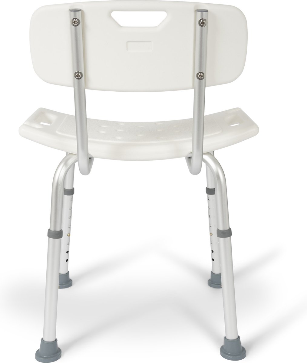 Dunimed douchekruk met rugleuning in hoogte verstelbaar