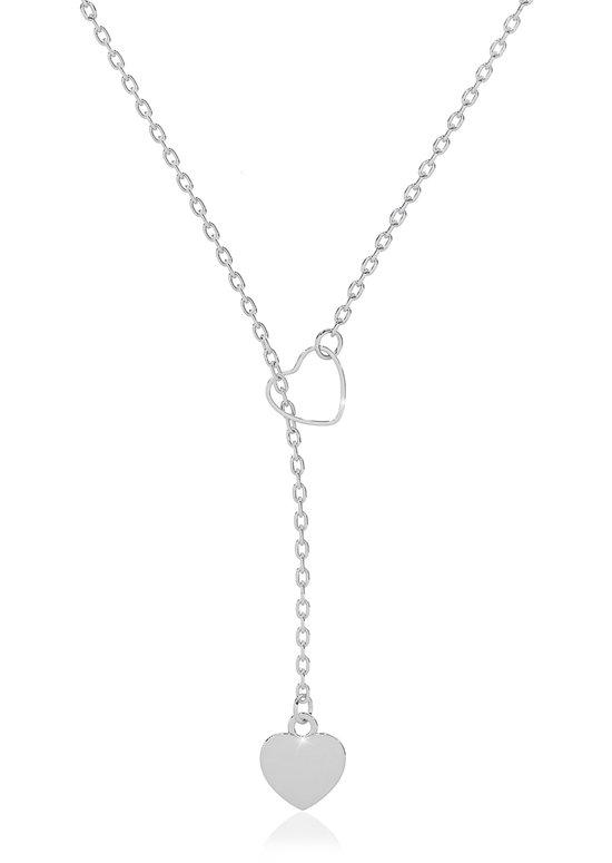 Gouden hartketting • Ketting met hartvormige hanger • Roestvrijstalen ketting voor dames • Gouden ketting met hanger • Bijzonder sieraad • Cadeau voor haar - België