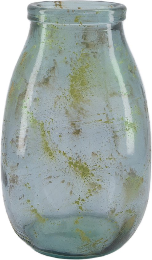 Dijk Natural Collections-Vaas gerecycled glas-Grijs-18x28