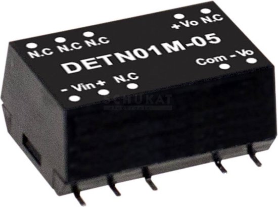 Foto: Mean well detn01l 15 dc dc convertermodule 34 ma 1 w aantal uitgangen 2 x inhoud 1 stuk s 