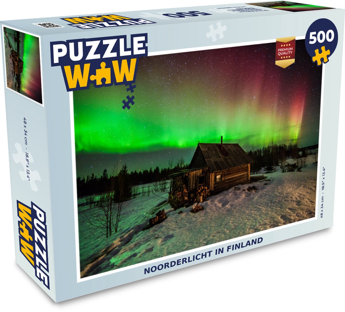 Puzzel Noorderlicht in Finland - Legpuzzel - Puzzel 500 stukjes