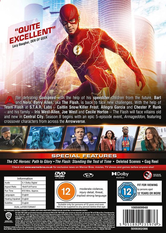 The Flash - Season 8 [DVD] (import zonder NL ondertiteling) (Dvd ...